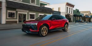 New 2026 Chevrolet Blazer EV Cruising through the City
