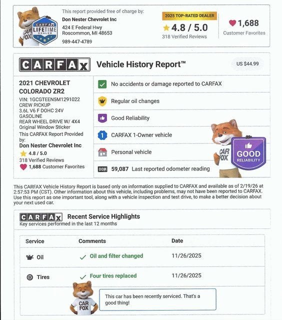 2021 Chevrolet Colorado ZR2