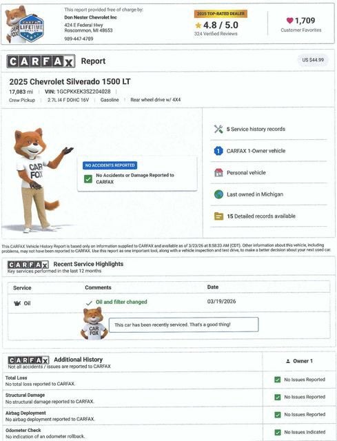 2025 Chevrolet Silverado 1500 LT (2FL)