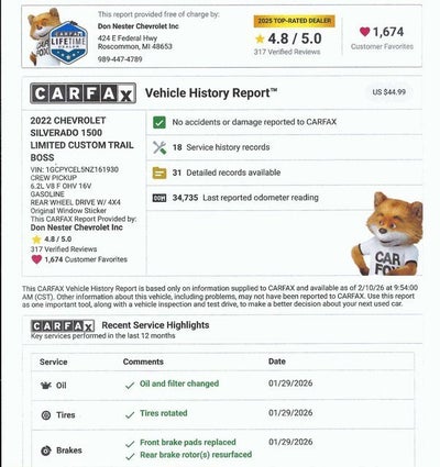 2022 Chevrolet Silverado 1500 LTD Custom Trail Boss