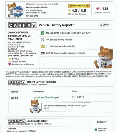 2019 Chevrolet Silverado 1500 LT Trail Boss