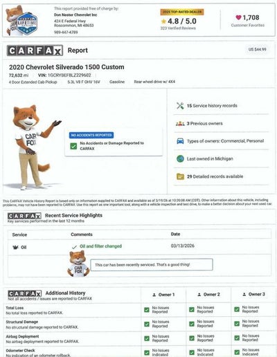 2020 Chevrolet Silverado 1500 Custom