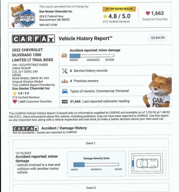 2022 Chevrolet Silverado 1500 LTD LT Trail Boss