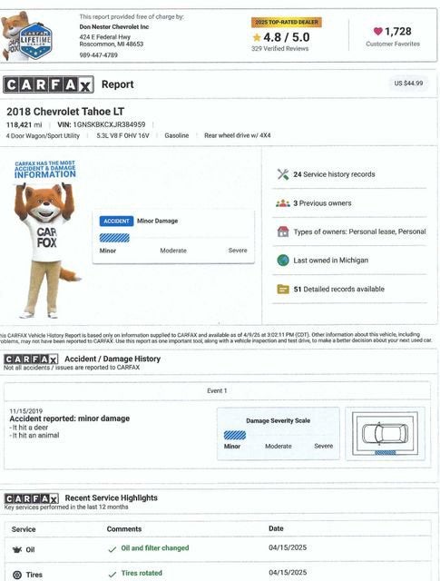 2018 Chevrolet Tahoe LT