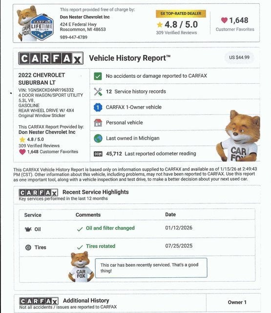 2022 Chevrolet Suburban LT