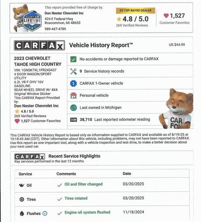 2023 Chevrolet Tahoe High Country