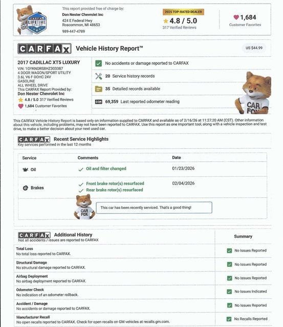 2017 Cadillac XT5 Luxury AWD