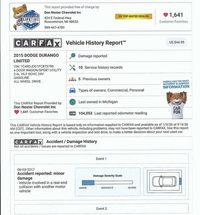 2015 Dodge Durango Limited