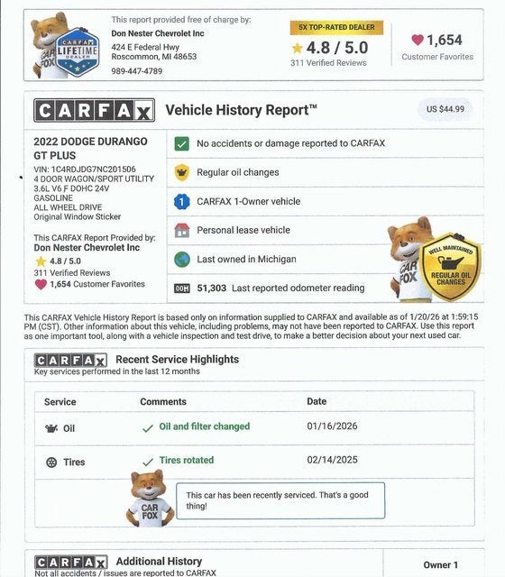 2022 Dodge Durango GT Plus AWD