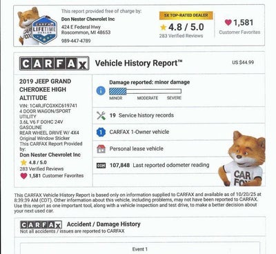 2019 Jeep Grand Cherokee High Altitude 4x4