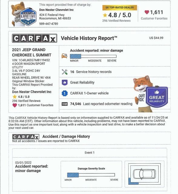 2021 Jeep Grand Cherokee L Summit