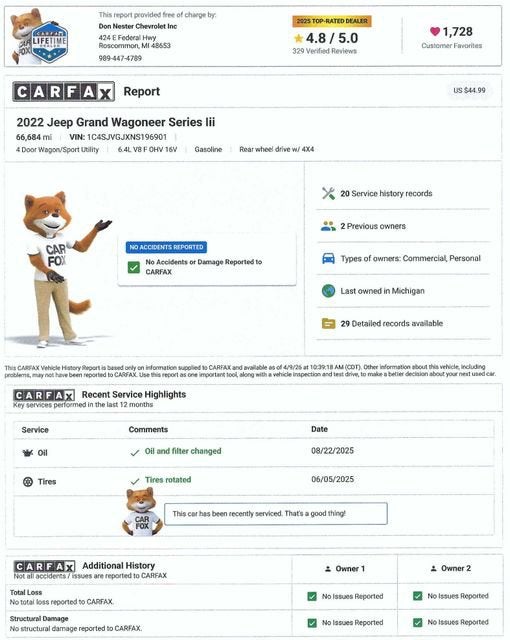 2022 Jeep Grand Wagoneer Series III