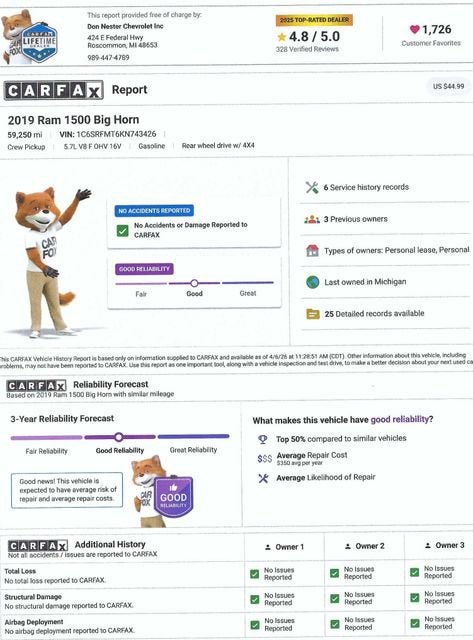 2019 RAM 1500 Big Horn/Lone Star