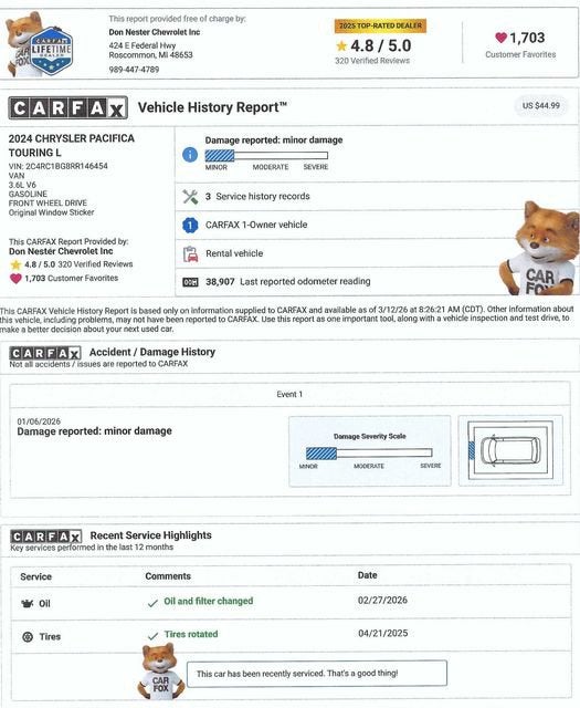 2024 Chrysler Pacifica Touring L