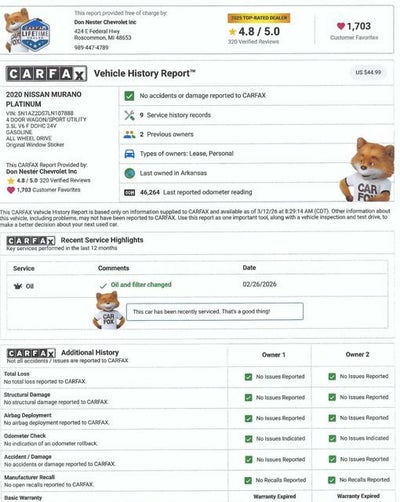 2020 Nissan Murano Platinum