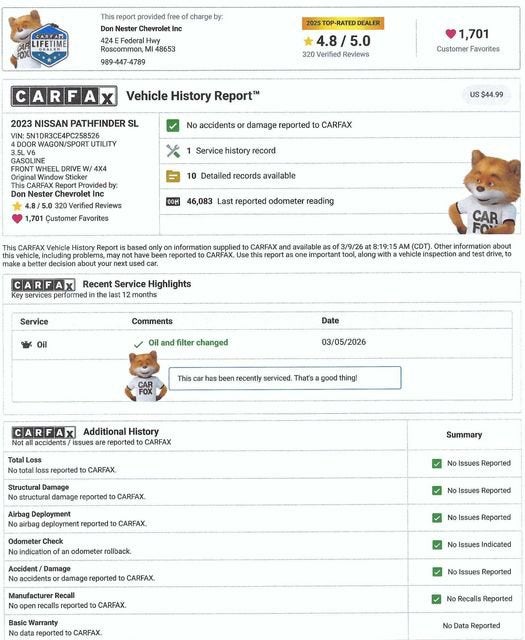 2023 Nissan Pathfinder SL