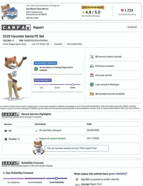 2020 Hyundai Santa Fe SEL