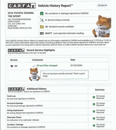 2016 Toyota Tacoma TRD Sport