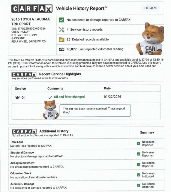 2016 Toyota Tacoma TRD Sport