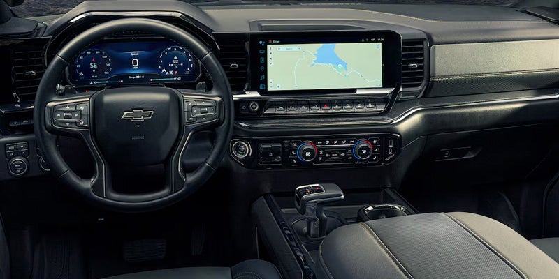 Interior view of the 2025 Chevy Silverado 1500